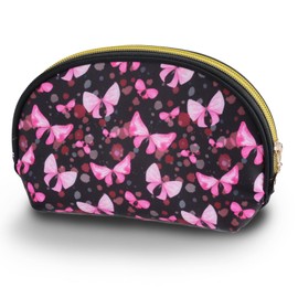 FIMONRUBY Cosmetic Bag, Small Travel Makeup Bag，Zipper Pouch Cute Gifts for women，Makeup Organizer, Wrinkle Resistant Butterfly Print Travel Pouch