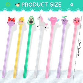 140 Pieces Cute Cartoon Gel Ink Pens Black Ink Cool Pens Kawaii Cute Pens Bulk Assorted Style Novelty Pens Cute Office Pens Rollerball Pens for Student Kids School Supplies Present (Cool Animal)