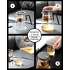 ZENS Magnetic Tea Pot, Large Enchanted Glass Teapot with Infuser