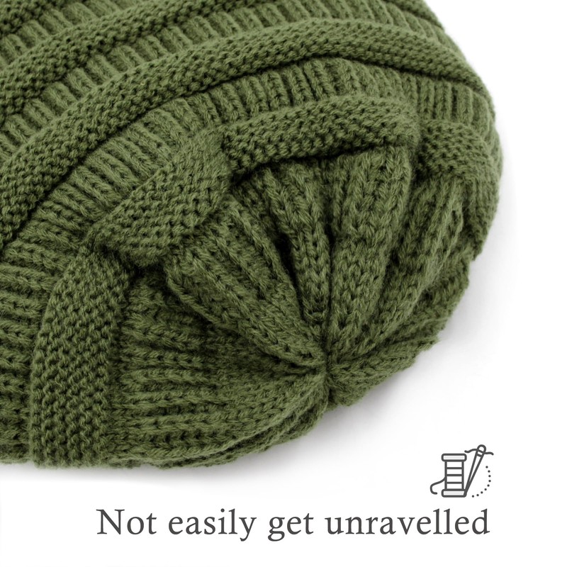 ACCEHUT ZBYMM14LGN - Gorro de lana (verde militar), Verde militar,