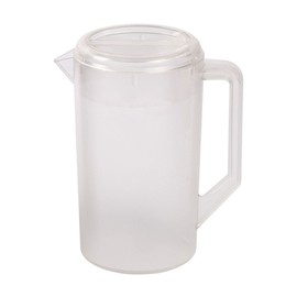 HERF Plastic Pitcher Pot Jug with Lid for Hot/Cold Water, Ice Tea and Juice, 2.3L, Transparent