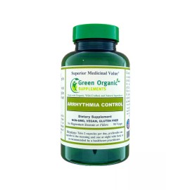 Green Organic Supplements Arrhythmia Control, 90 VCaps, High Absorbable, Non-GMO, Gluten-Free