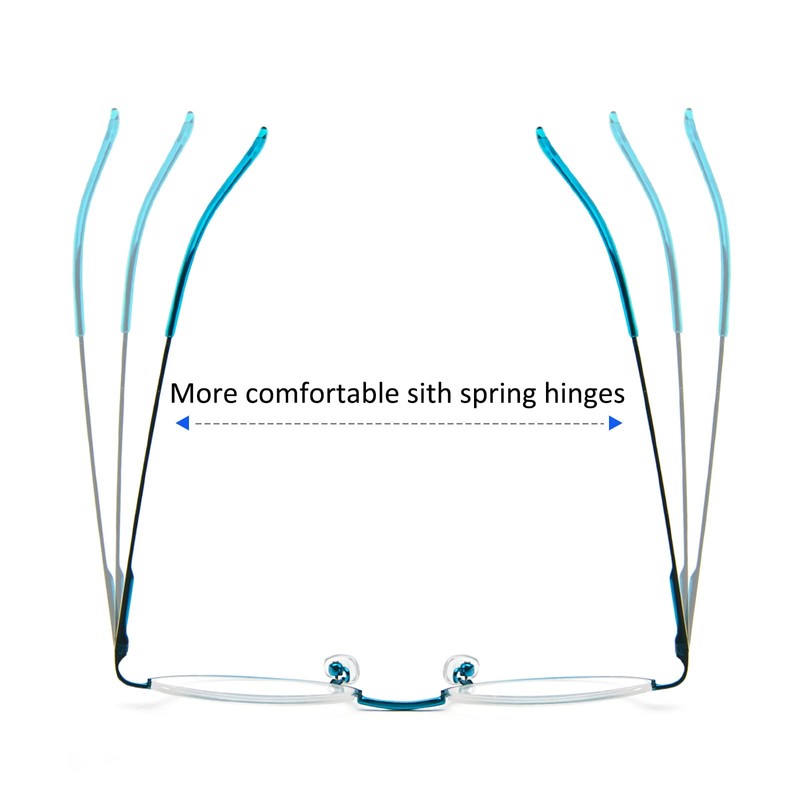 REAVEE 4 Pack Half Lens Reading Glasses for Women Retro
