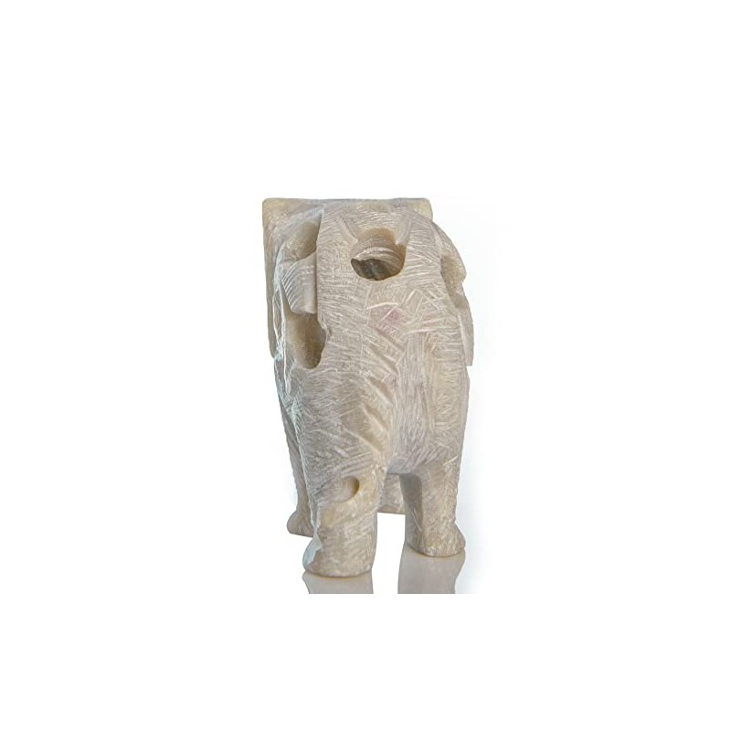 WC Handmade Elephant 2Inch Tall Mother with Baby Elephant Figurine