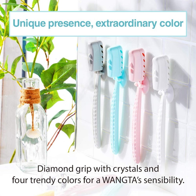 WANGTA Toothbrush 4pcs, Twice as Wide as Regular Brush Head,