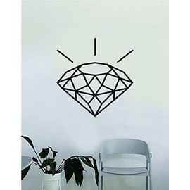 Diamond Wall Decal Sticker Vinyl Art Bedroom Living Room Decor Decoration Teen Adventure Gem Geometrical Shine Bright Cute Girls Jewelry