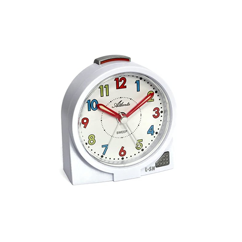 Atlanta 2127/0 Children's Alarm Clock without Ticking Analogue Boys Girls