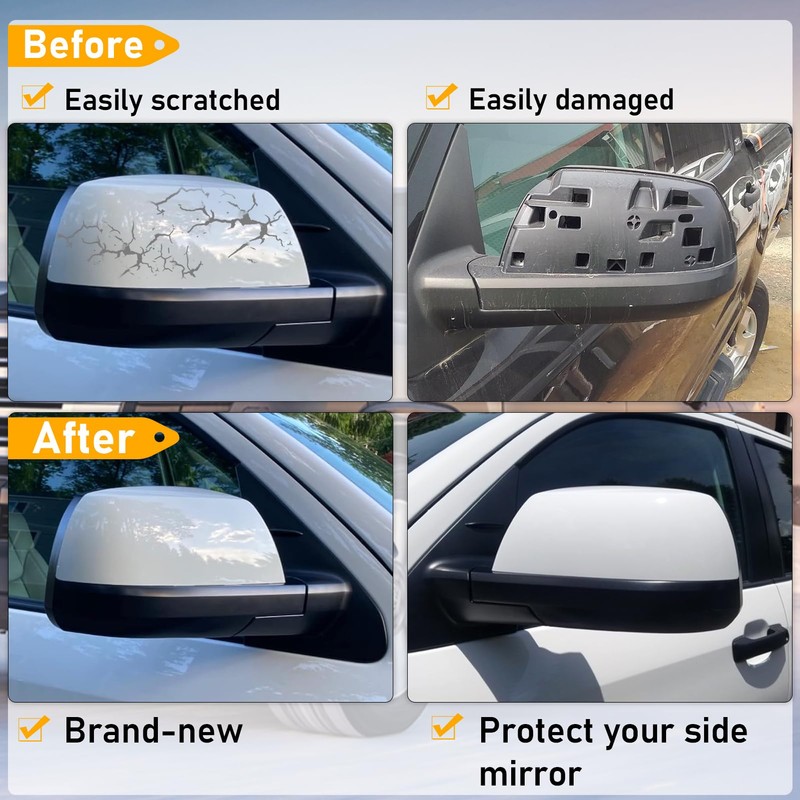 APESER Compatible with Toyota Tundra Sequoia Mirror Cover Replacement 2007-2021,2nd