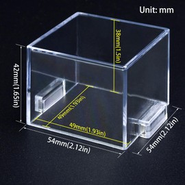 Strong Magnet Magnetic Push Button Switch Protective Cover Square 54 * 54 * 42mm Dustproof Waterproof Transparent Protective Cover for Computer, Power Cockets,Emergency Stop Button