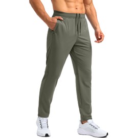 G Gradual 30"/32"/34" Inseam Tall Mens Sweatpants with Zipper Pockets Stretch Golf Workout Pants for Men Casual Athletic(Sage,S)