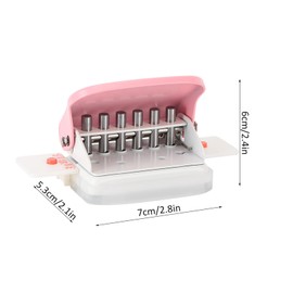 Office Hole Punch A4/A5/B5 Metal White Hole Punch Folder Hole Punch 6 Holes DIN A5 Paper Hole Punch Pocket Hole Punch Office Supplies for 5 Sheets Hole Punch Paper