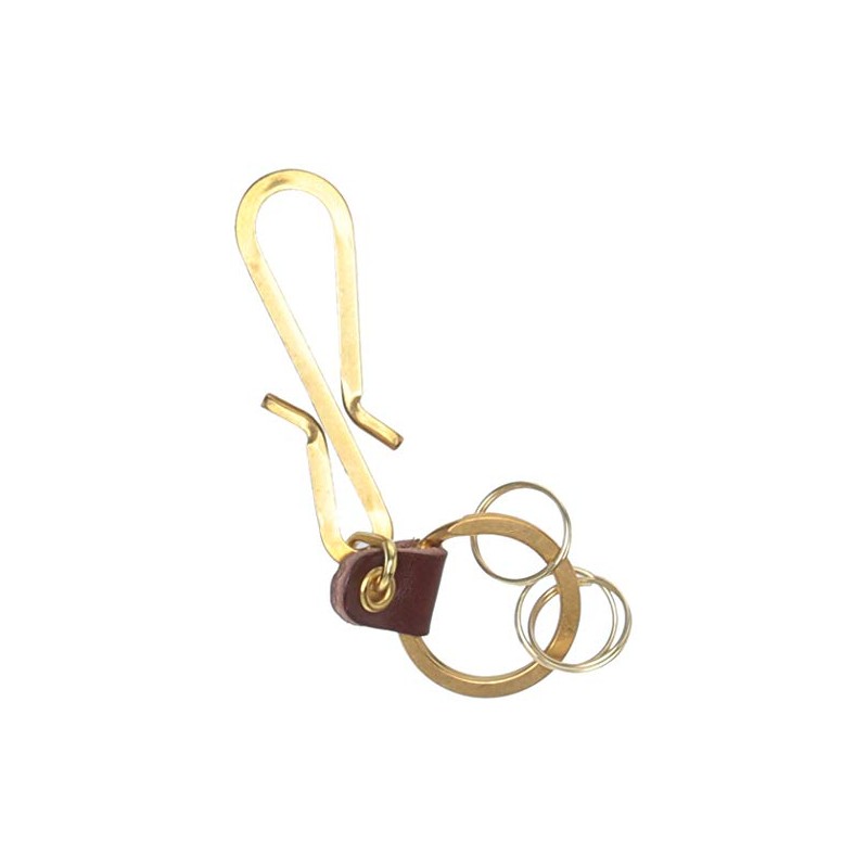 (Razoku Leather) Tochigi Leather Hook Type Key Charm L-30303 -