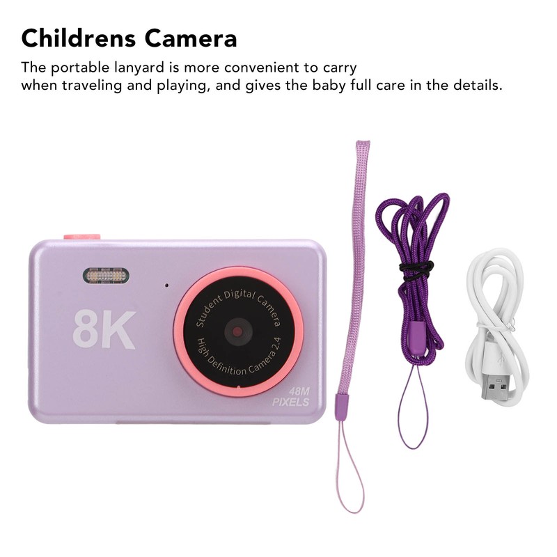 Kids Camera 4000W Dual Camera High Definition 4K 2.4in Screen