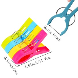 Beach Chair Towel Clips on Cruise, Large Clamps,Clothes Pegs,Beach Towel Holder to Keep Your Towel from Blowing Away,Heavy Duty (Plastic 24)