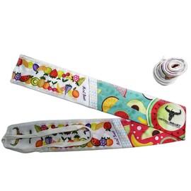 CRAZY FOXS Wrist Wraps for Powerlifting, Strength Training, Bodybuilding, Cross Training, Weightlifting, Available in Multiple Designs (Colorful Fruits)