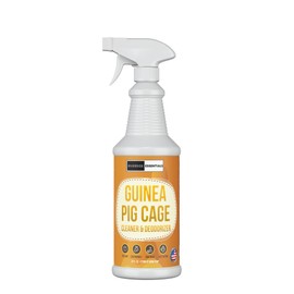 Riverside Essentials 32oz Guinea Pig Cage Cleaner & Deodorizer Spray - Safe & Effective Odor Eliminator for Small Animal Cages - Non-Toxic & Pet Safe Friendly Formula - Made in the USA