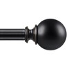 KAMANINA Curtain Rods for Windows 48 to 84 Inches, Black