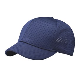 Haveli Men's Full Mesh Short Brim Cap, Sun Protection, Hat, Baseball Hat, Plain, Breathable, navy