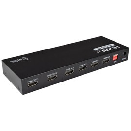 AV:Link | 4K HDMI Matrix Swith Between 4 Source Devices and Two Display Ports