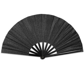 Infinity Republic Glitter Black X-Large Hand Fan
