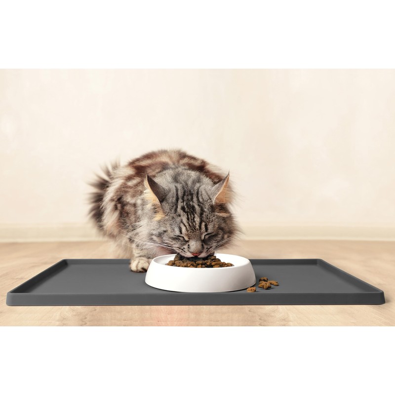 CatGuru Cat Food Mat, Small & Large Pet Food Mat,