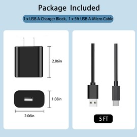 5V 2A Massage Gun Charger USB C Charger Cable Compatible with RELUKS, Renpho, Sportnear Mini 2 Mini 3, Bob and Brad T2 C2 Q2 M ini, Medcursor MG05, Youdgee M15, Reflux, AUKEY Home, ALK Charging Cable