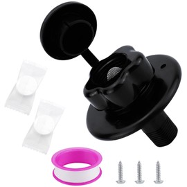 Greluma 1 x RV water inlet with check valve, caravan water filling inlet, 2.5 cm (OD) and 1.9 cm (ID) thread, water inlet adjustment