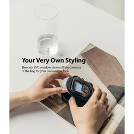 Ringke Mini Pouch [Block] Nylon Carrying Pouch Small Bag for AirPods, Galaxy Buds, Earphones, Cards, ID - Clear