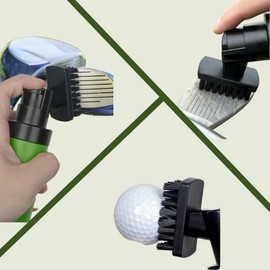 Golf Club Brush Plus Towel - Wet Cleaning Brush - Anti-Leak Design - Cleaning Kit Golf Accessories Pack - Brush with Nylon-Bristle Head - Pump for Easy Cleaning and Coverage - Towel Included