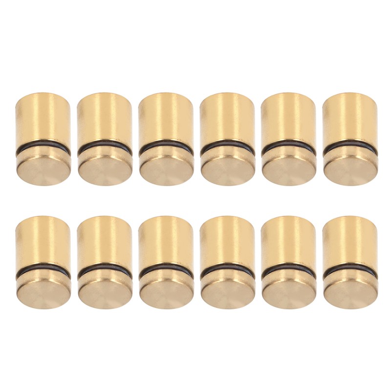 12Pcs Advertising Nail Stainless Steel Electroplated Brushed Gold Sign Holder