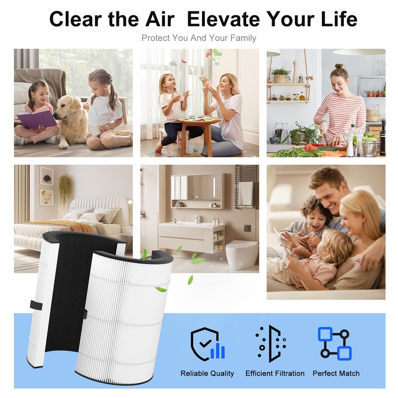 Luripid 2 Pack T10i Replacement Filter, Compatible with Blueair Comfortpure