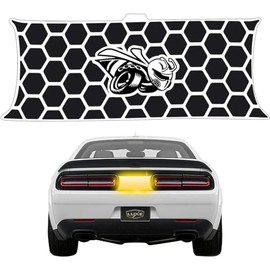 2015+ Challenger Taillight Center Divider Decal - Honeycomb Design - Solid W/ 3D Embossed Design (Gloss Black)