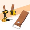 sourcing map 2pcs Tape Measure Holder 4.8" Leather Tape Measure