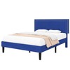 VECELO Bed Frame Full Size with Adjustable Upholstered Headboard, Wooden