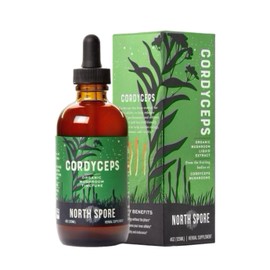 North Spore Cordyceps Mushroom Extract Tincture | Liquid Daily Drops for Energy, Endurance, Performance | Organic Cordyceps Militaris, 100% Fruiting Bodies | Non-GMO, Vegan - 2oz