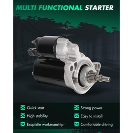 SCITOO Motor Starter for SBO0016 Starters Fit for Volkswagen for Cabrio 1995-2002, for Volkswagen for Corrado 1992, for Volkswagen for Golf 1993-1999, for Volkswagen for Jetta 1993-1999