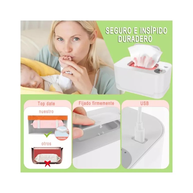 Calentador Portátil De Toallitas Húmedas Usb Para Bebés 10w