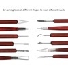 12pcs Soft Clay Carving Tools Multipurpose Stainless Pottery Accessories with