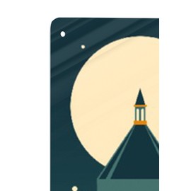 Lantern Press Atlanta, Georgia, Retro Skyline (12x18 Aluminum Wall Sign, Wall Decor Ready to Hang)