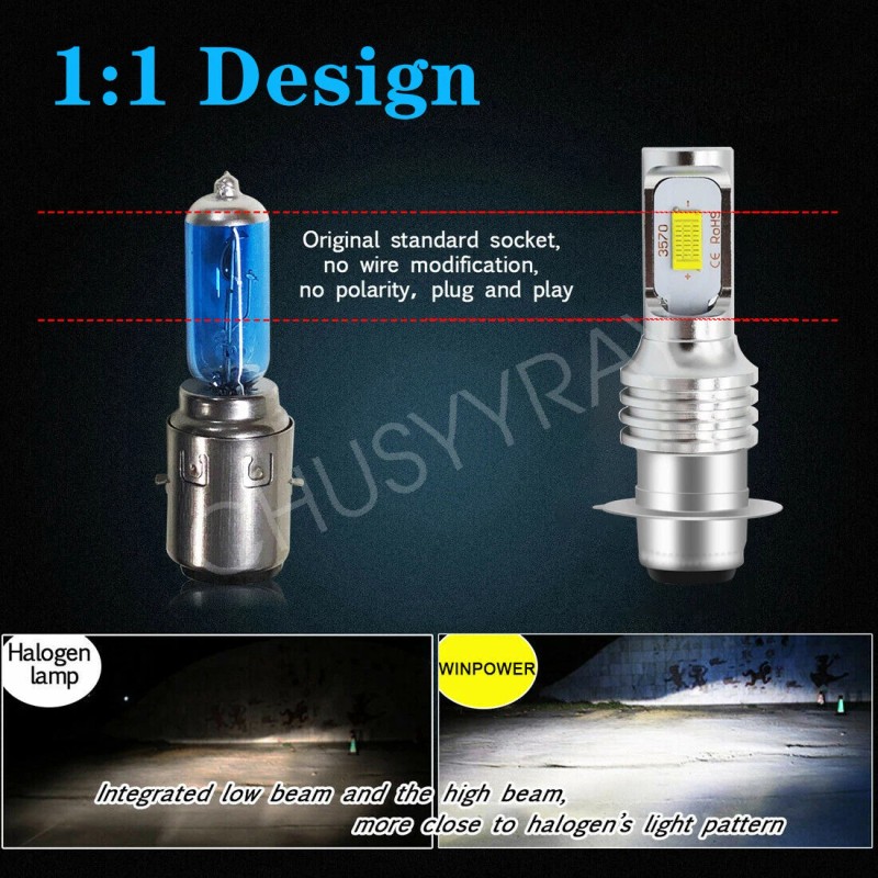 CHUSYYRAY High Power HID LED Headlight H6 Bulb for Yamaha