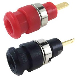 Black/Red Female Unshrounded 2mm Test Socket 600V 10A Gold Contacts 20.9mm Len, Pack of 1, MFR: 1917885