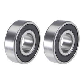 sourcing map 6203-2RS Deep Groove Ball Bearings 17 mm x 40 mm x 12 mm Double Sealed Chrome Steel P5 (ABEC5) Pack of 2