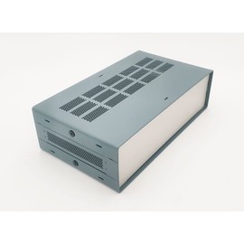 Cheval DIY Aluminum Enclosure Multipurpose (Pure Aluminum Enclosure with Mount bar (2U) 87 x 178 x 305 mm.), Slate Grey