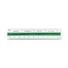 Alumicolor Aluminum Engineer Color-Coded Solid Drafting Scale, 4IN, Silver