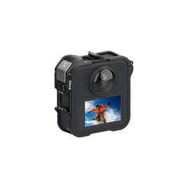 Nitze MAX2 Cage for GoPro MAX2 360 Action Camera, Aluminum Alloy Protective Cage with Built-in Cold Shoe and 1/4" Locating Hole - T-GP04A