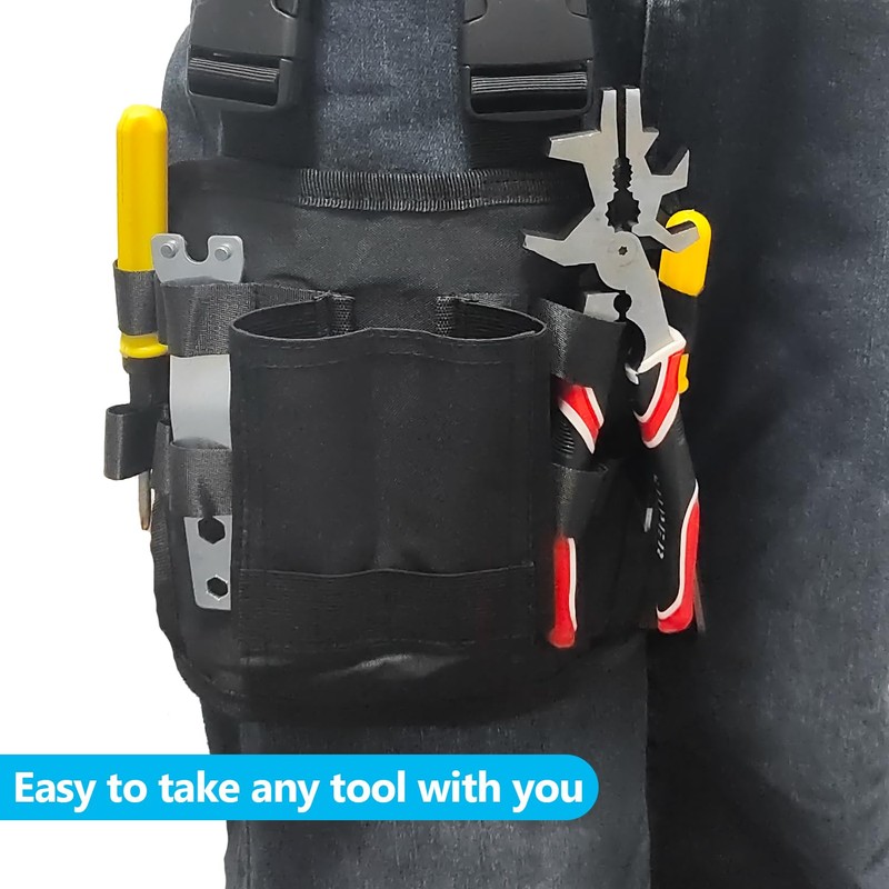 Leg Tool Bag with Belt Clip, Oxford Fabric Tool Belt,