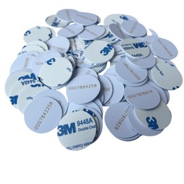 100pcs Ф25mm 125KHz sticker coin EM4100 RFID Induction Round tag card Waterproof