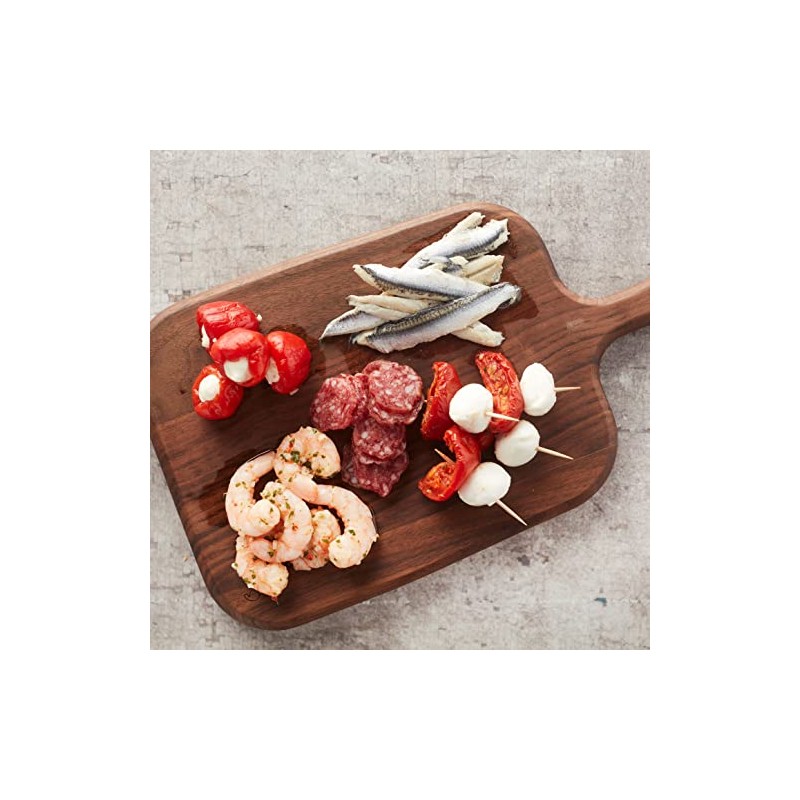 Point-Virgule Walnut Wood Serving Board with Handle, Perfect for Serving