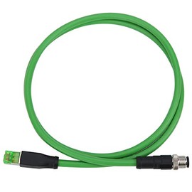 Eujgoov 1 m / 3,28 Pies Cable Blindado Ethernet Industrial M12 Macho A Rj45 Cable de Enchufe Ethernet Ip67 Cable de Conexión Impermeable