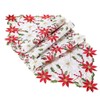 Christmas Table Runner, Embroidered Table Runners Luxury Poinsettia Holly Table